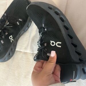 On Cloud- Running Black Performance Sneakers